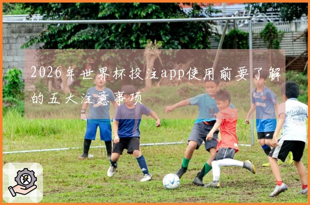 2026年世界杯投注app使用前要了解的五大注意事项
