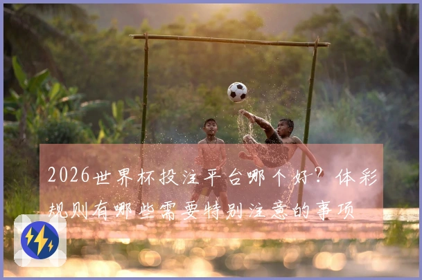 2026世界杯投注平台哪个好？体彩规则有哪些需要特别注意的事项
